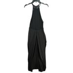 Bec & Bridge Riri Halter Maxi Dress 6 Black Asymmetric Draped High Slit Cocktail Photo 5