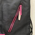 Victoria's Secret VSX VICTORIA’s SECRET Sport Black/Pink Mesh Drawstring Gym Bag Backpack NWT Photo 4
