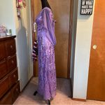 NWOT lavender sequined homecoming dress with sheer chiffon cape size 4 Purple Photo 3
