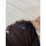 Ann Taylor Brown Tweed Mock Neck Metallic Shimmer Sheath Office Dress Size 14 Photo 6