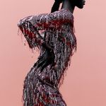 ZARA NWT Festive Burgundy Fringed Sequin Dress Photo 4