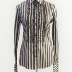 Moschino tuxedo shirt, raw silk, made in Italy, size 4 Photo 3