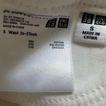 Uniqlo  Womens Pull On Mid-Rise Stretch Pants, Ankle Crop Skinny White S NWOT Photo 4