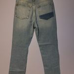 Reformation Cynthia Patch High Rise Straight Button Fly denim jeans Photo 2