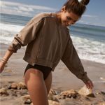 GUC FP Movement by Free People Intercept Sweatshirt in Hickory Brown Photo 1