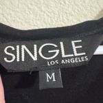 Single Black and White Patterned Short Sleeve Top Size M Photo 1