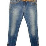 Replay women's size 28 belted tapered slit leg "KIMDON" Kim Kardashian jeans Blue Photo 0