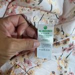 J.Crew Women's Pink Cotton Classic-fit Ruffleneck Shirt Cherry Blossoms Size 4 Photo 3