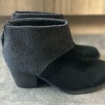 Toms  Leila Black and Gray Suede Ankle Booties Size 6.5 Photo 2