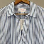 Xirena Marlowe Coastal Stripe Midi Shirt Dress Women Small White Blue Preppy NWT Photo 8
