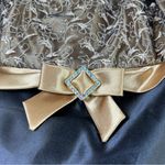 Gunne Sax Jessica McClintock for Size 13/14 Sleeveless Prom Black & Gold Dress Photo 3