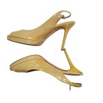 Jimmy Choo  slingback peep toe heels nude patent leather stiletto size 41 Photo 10