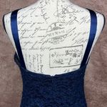 Aidan Mattox Beaded Lace Cocktail Dress Dark Navy Blue 2 Photo 10