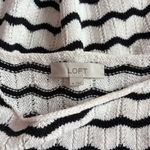 Loft  black and white striped sweater Photo 1