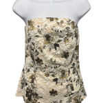 Marée Pour Toi Women's Strapless Lace Floral Corset Top Size 12 NEW White Photo 0