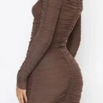 White Fox Boutique  mesh long sleeve mini dress Photo 1