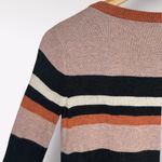 Acrobat | XS Sweater Dress Multi Knit Striped Brown Orange Black Silk Cashmere Pink Photo 3