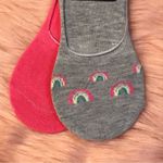 Beverly Hills Polo Club Rainbows & Solid Pink Fashion Liners 2 Pack Socks Photo 1