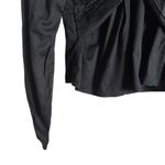 Moussy Black Twisted Button Front Long Sleeve Poplin Top Size Small Photo 4
