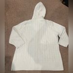 Women's 3/4 sleeve knitted cardigan with hood White Photo 8