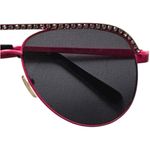 Stylish Pink Rhinestone Embellished Aviator Y2K Style Sunglasses Photo 1