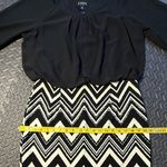 Enfocus Studio  Black & Cream Solid & Stripes Dress Size 14 Photo 6