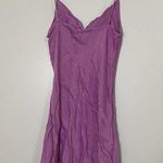 ZARA  Pink Satin Camisole Rhinestone Strap Cowl neck Slip mini dress Small Photo 6
