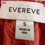 Evereve  Floral Paisley‎ Crepe V-Neck Blouse Women's Small Coral Preppy Career Photo 3