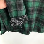 POL NWOT plaid to paisley oversized flannel button down bandana/western L Photo 7