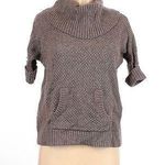 BCBGMAXAZRIA Taupe Knitted Mock Neck Pullover Lambswool Angora Sweater One Size Photo 0