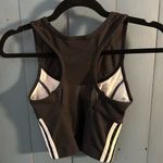 Adidas  Black/White Stripes Athletic Crop Tank | Size XS Photo 3