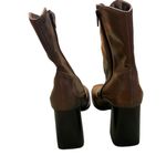 Mango Texas Olive Green Leather Western Chelsea Boots Women’s Size 9 in GUC Photo 14