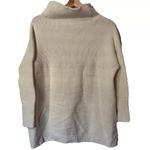 Free People  Ottoman Slouchy Tunic Sweater Size XS Mock Neck Ribbed Stretch White Photo 3