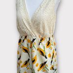 Tiered Eyelet and Bird Print Midi Dress Size L Photo 1