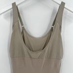 Spanx  Bodysuit Open Bust Mid Thigh Shapewear Slimming Thick Straps Tan Size XL Photo 3