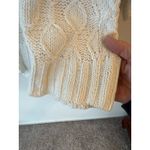 The Limited VTG Hand Knit Sweater Womens Medium Cream Ramie Cable Chunky Winter Photo 3