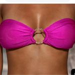 ENEZ Frida bandeau Bikini top & Vivian string bottoms Set NEW Size large/medium Purple Photo 3