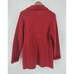 Cherokee Sears Best Vintage Red Cardigan Sweater Button Down Collar Pockets Medium Photo 2