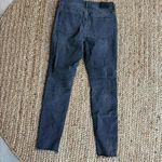 Madewell  black high rise skinny jeans 9” ripped knees Photo 5