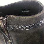 Beverly Feldman suede ankle boots green snake rhinestones Size 9 Stiletto Photo 1