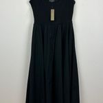 J.Crew Sweetheart Tank Maxi Dress Poplin A Line Skirt Black Classic CA647 XS NWT Photo 4