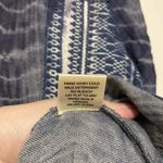 Lovestitch  Blue Tie Dye V Neck Long Sleeve Peasant Blouse Photo 3