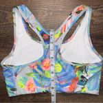 Nike Fun Floral Tropical Print Sports Bra Women’s Size Medium Blue/Green/Yellow Photo 7