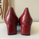 Aquatalia Pasha Croc Embossed Pointed Toe Pump Red Size 12 Photo 4