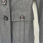 Miss Sixty Y2K Wool Military Hooded Pea Coat Sz S Double Breasted Goth Academia Photo 2