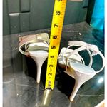 Stilettos NWT MYSOFT Silver Sparkly Women's Size:8 Square toe 4” w/ Ankle Strap Photo 8