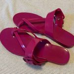 Veronica Beard Salva Jelly Slides in Magenta Pink size 10 Photo 2