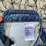 American Eagle AEO Hi Rise Festival Crochet Pocket Jean Shorts Size 2 Photo 4