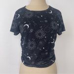 Justify  Size Medium Celestial Cosmic Top Cinched Sides Black Cropped Photo 1