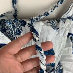 Ro's Garden size large tiered maxi dress white blue floral guest new anthropolog Photo 11